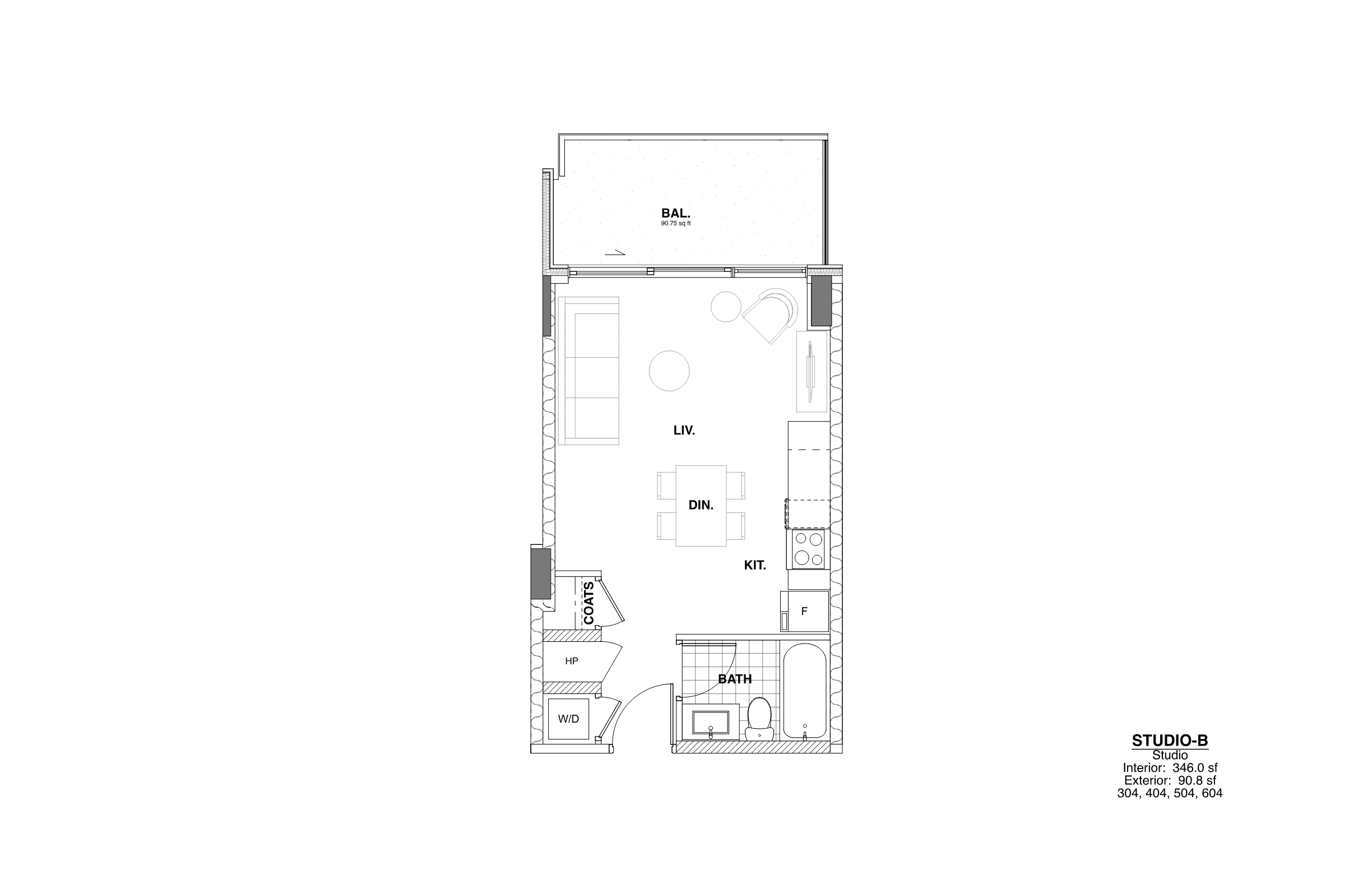 Studio B floor plan